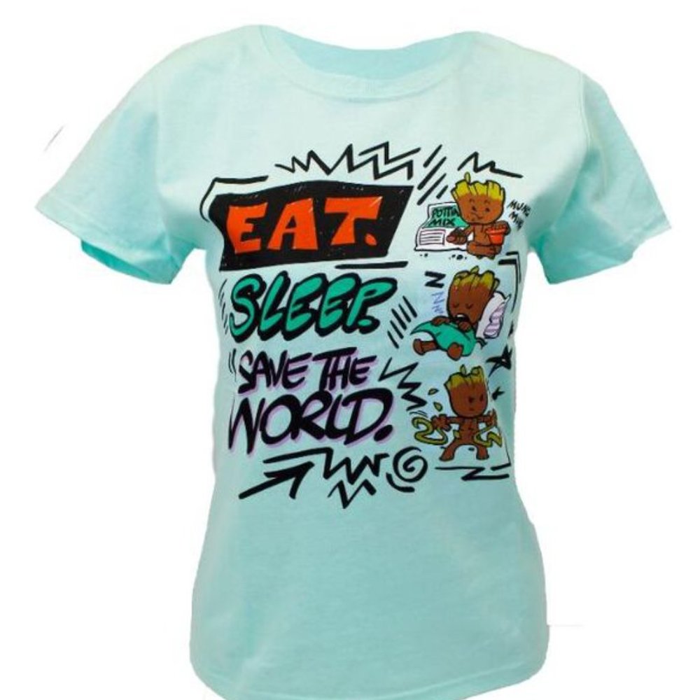 Women's cut, Marvel Comics Light green  Groot Tee Shirt SIZE M